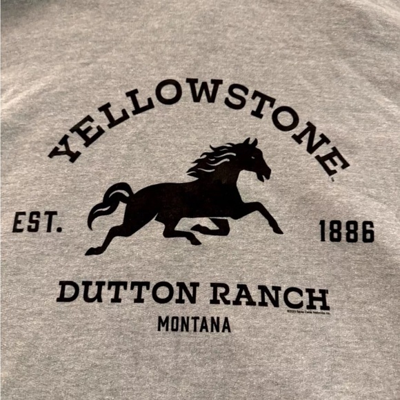 Yelllowstone Montana NWT Brisco Bucking Bronco Big&Tall 3X Gray Soft Hoodie - Picture 9 of 14